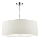 Ronda 60cm 3 Lt White Pendant Drum Shade RON172 dar lighting
